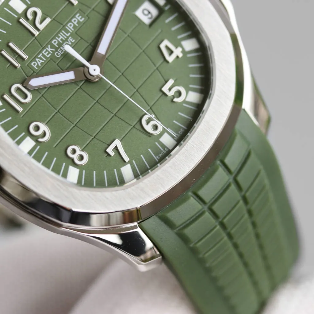 【High-end replica】💰1240! Top replica 💰Private chat! Patek Philippe, replica of AQUANAUT5167, 5168 grenade models. Patek Philippe's "grenade" is the best detoxification solution on the Internet, a new version. Equipped with Patek Philippe 9015 machine-modified Cal.324 self-winding movement, the balance wheel of the movement is in the same position as the original, rubber strap, 316L steel, and sapphire crystal glass! It is designed using the same principle as the genuine Patek Philippe. Experience the best Patek Philippe on the Internet. It is an exquisite work and you can enjoy the luxury. The pictures taken are top replica real shots!